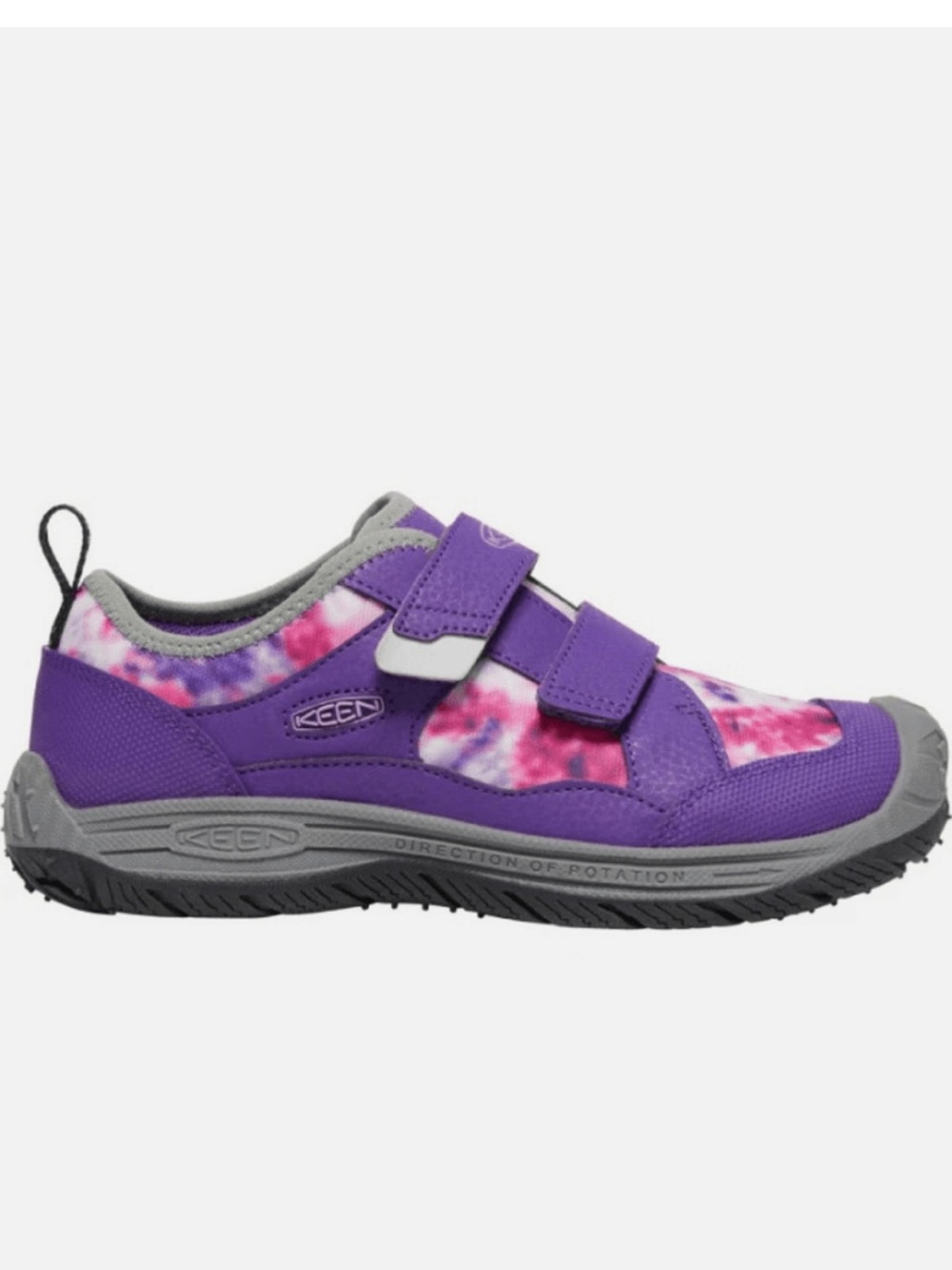 Keen Kids Purple and Pink Tie-Dye Hook-and-Loop Sneakers - girls size 3 - Picture 2 of 9